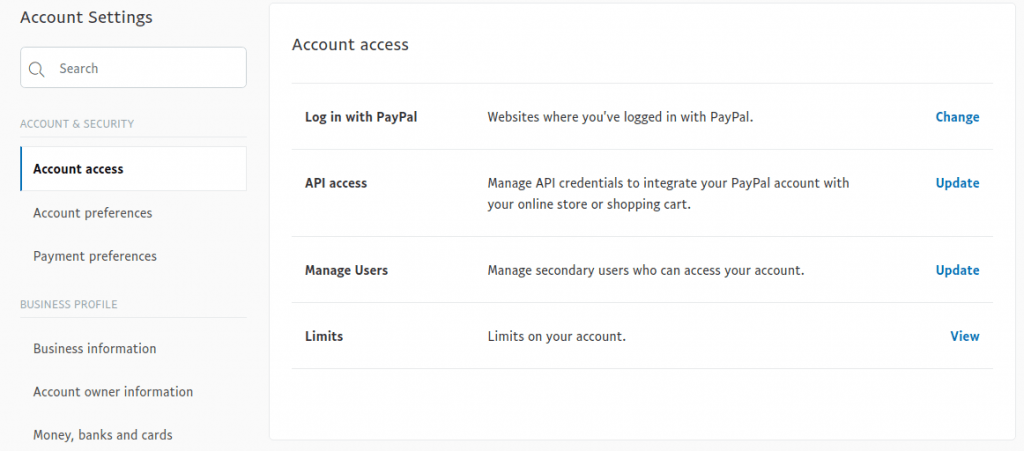 configure Paypal payment method in Magento 2: Paypal merchant account